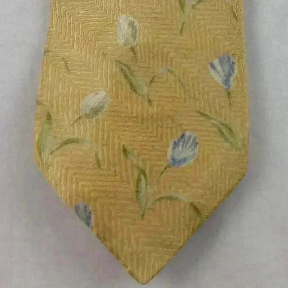 Ermenegildo Zegna Other - Ermenegildo Zegna Yellow Multi-Color Silk 57"x3.5"